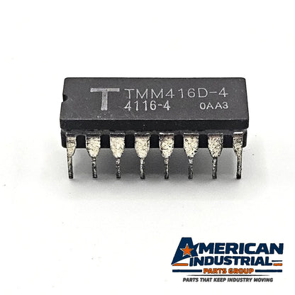 Toshiba TMM416D-4 4116-4 16Kx1 250ns dynamic RAM vintage IC in ceramic DIP-16 package for retro computer and legacy electronics repair
