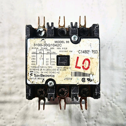Tyco 3100-30Q1042C contactor for industrial automation and MRO motor control applications. American Industrial Parts Group.