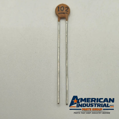 Lot of 25 unbranded 0.001uF 1nF 1000pF 102 ceramic disc capacitors radial lead for tone control, bypass, and circuit board repair
