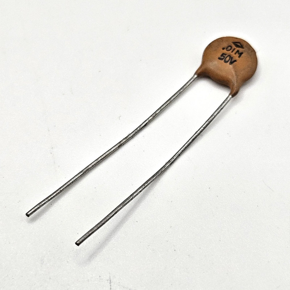 Lot of 10 unbranded 0.01uF 50V 10nF 103 ceramic disc capacitors radial lead for bypass, decoupling, and circuit board repair