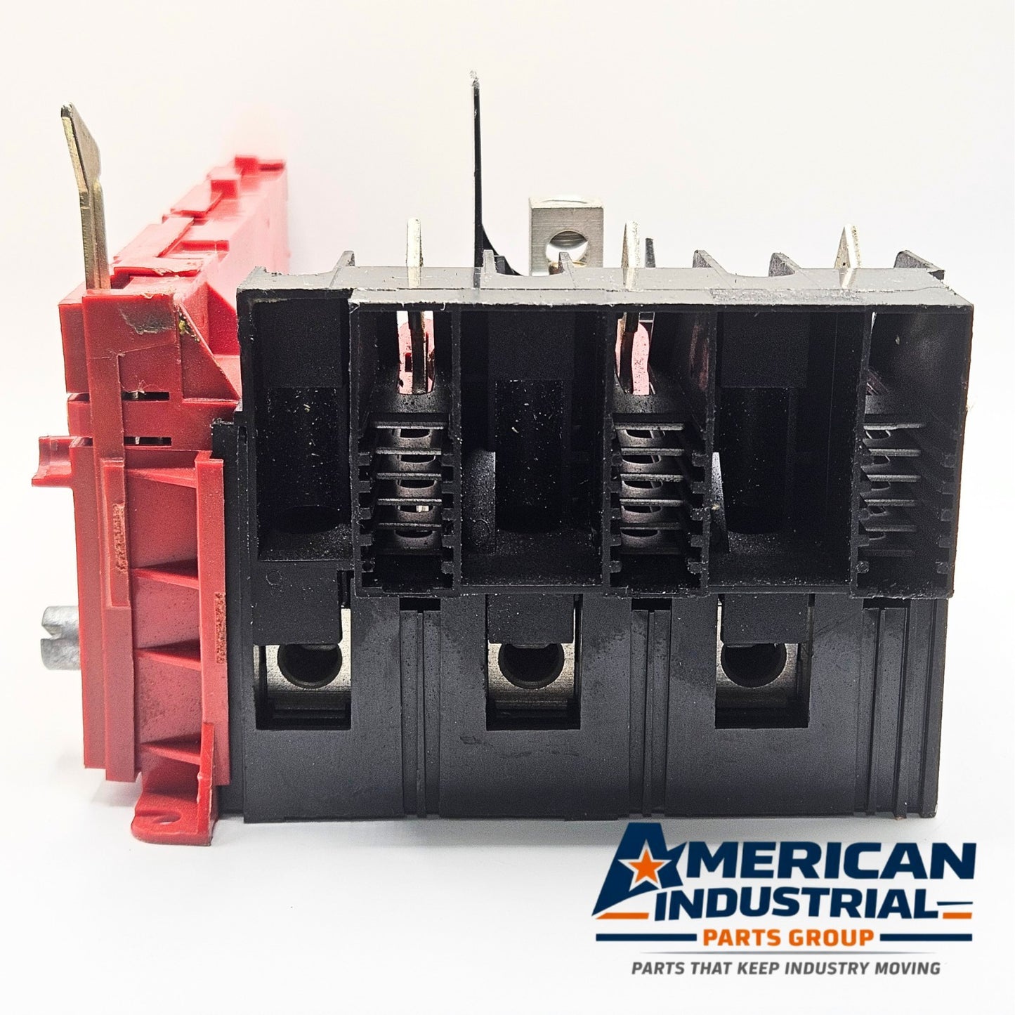 Unbranded 3 pole switch disconnector mechanism for MRO replacement inventory. American Industrial Parts Group.