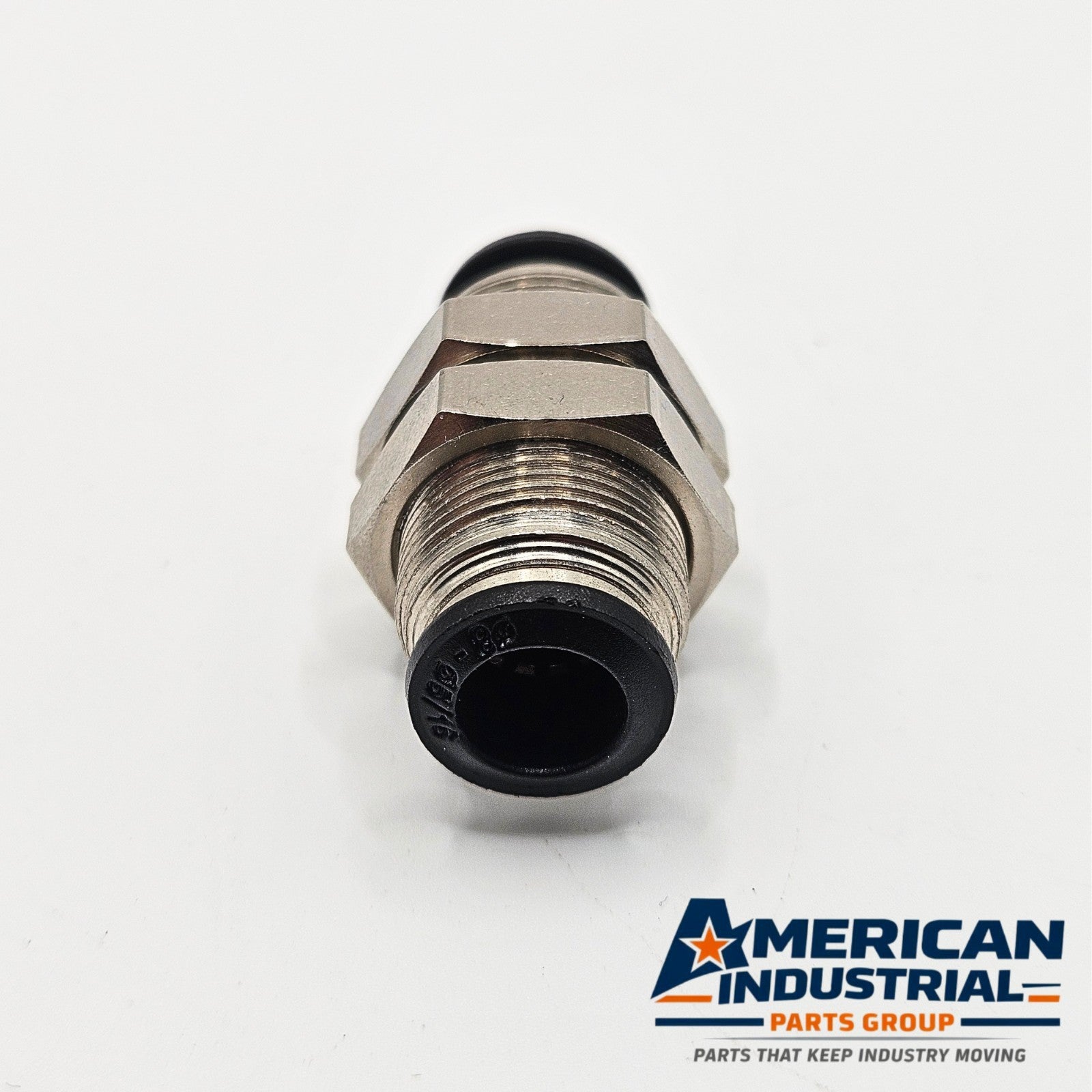 Unbranded 8mm 5/16 air line fitting for MRO replacement parts. American Industrial Parts Group.