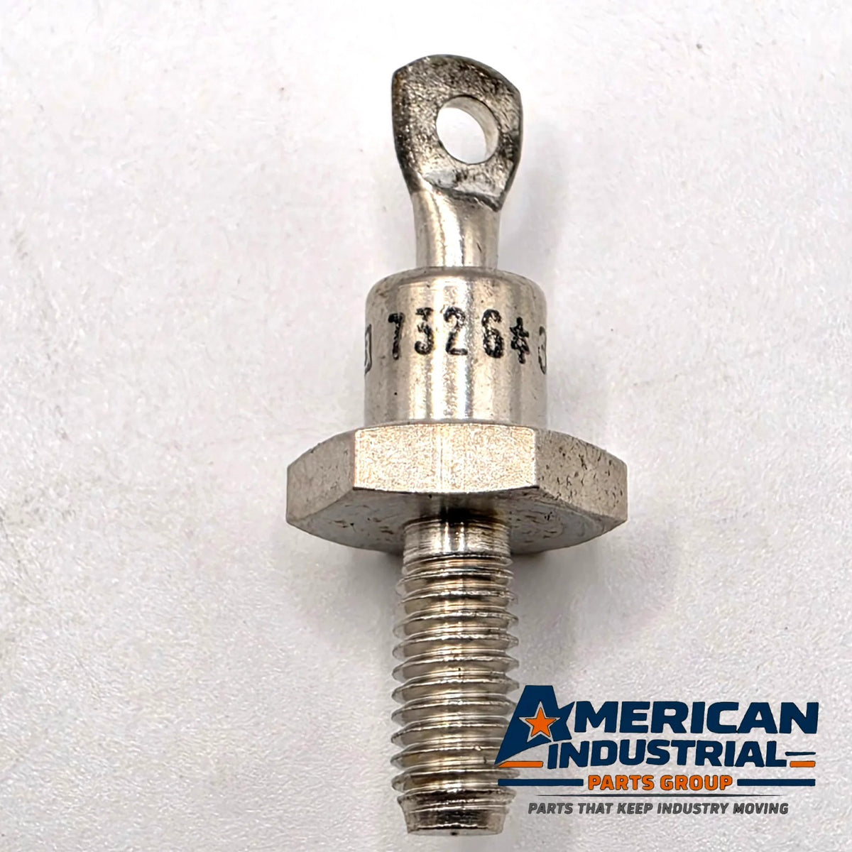 Vintage stud mount rectifier diode 337512 hex base threaded stud eyelet for power supply repair from American Industrial Parts Group