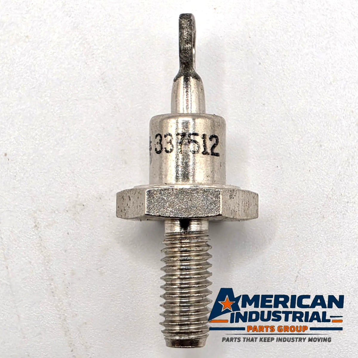 Lot of 10 vintage stud mount rectifier diodes 337512 hex base threaded stud eyelet for power supply repair from American Industrial Parts Group