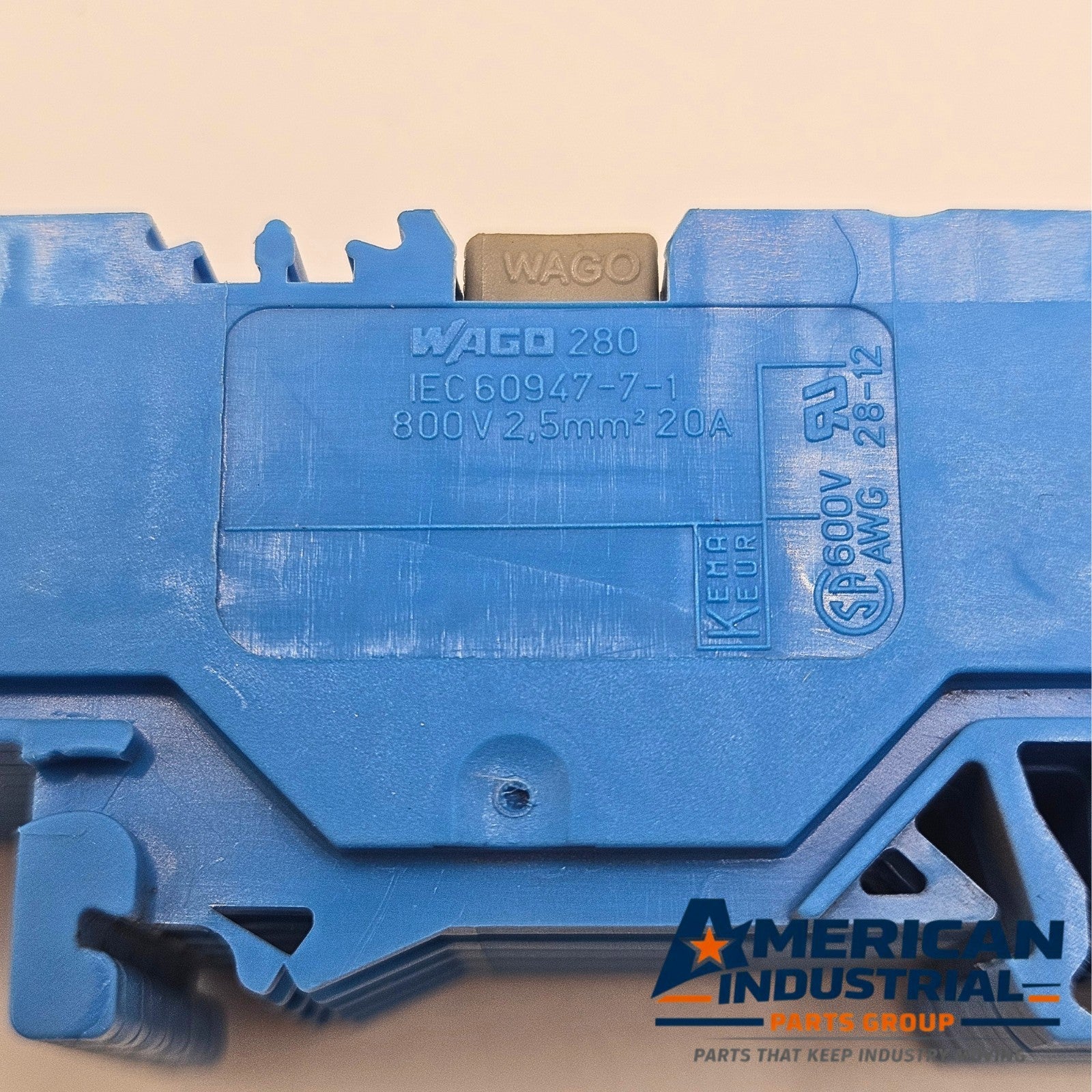 WAGO 280-681 terminal block for MRO electrical wiring applications. American Industrial Parts Group.