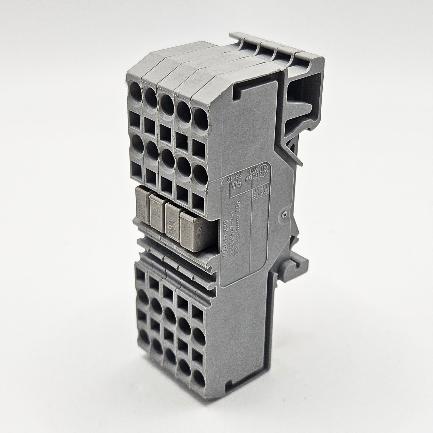 WAGO 280-681 double level terminal block for industrial control panels. American Industrial Parts Group.