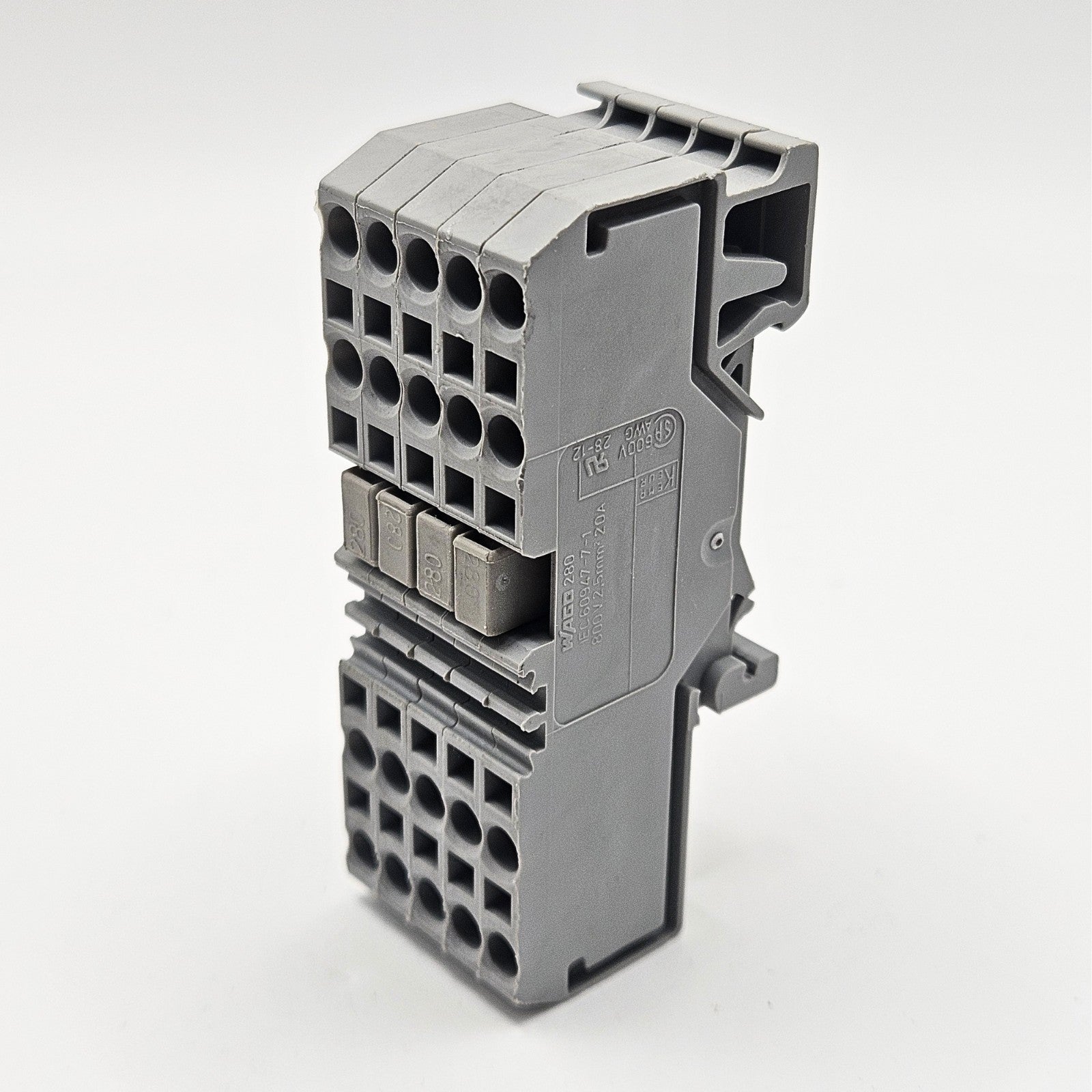 WAGO 280-681 double level terminal block for industrial control panels. American Industrial Parts Group.