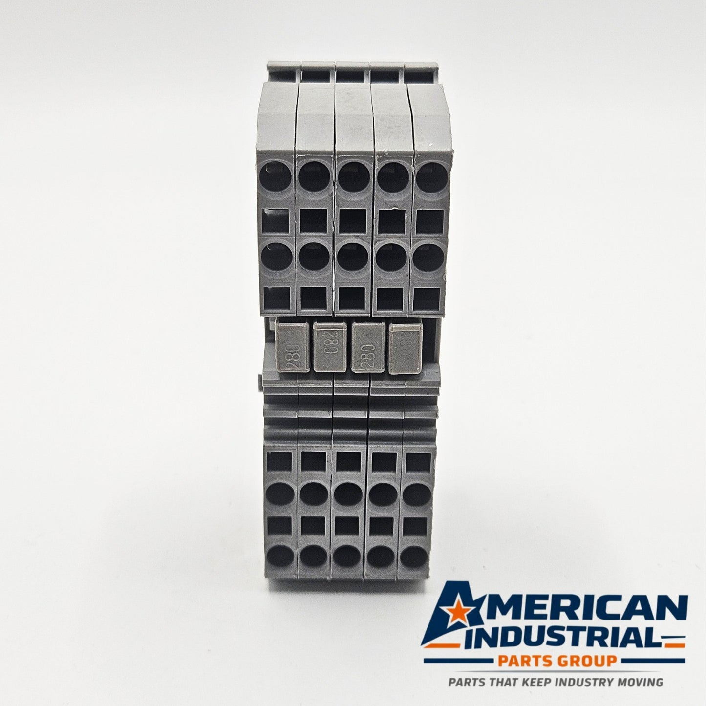 WAGO 280-681 DIN rail terminal block for MRO wiring applications. American Industrial Parts Group.