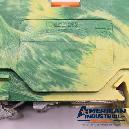WAGO 282 feed-through terminal block for automation wiring applications. American Industrial Parts Group.