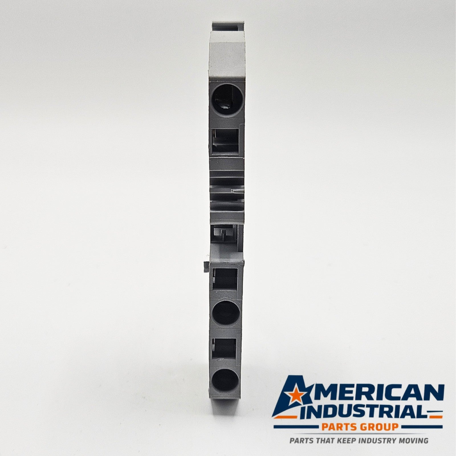 WAGO 282 terminal block side view for industrial automation and MRO panel wiring applications. American Industrial Parts Group.