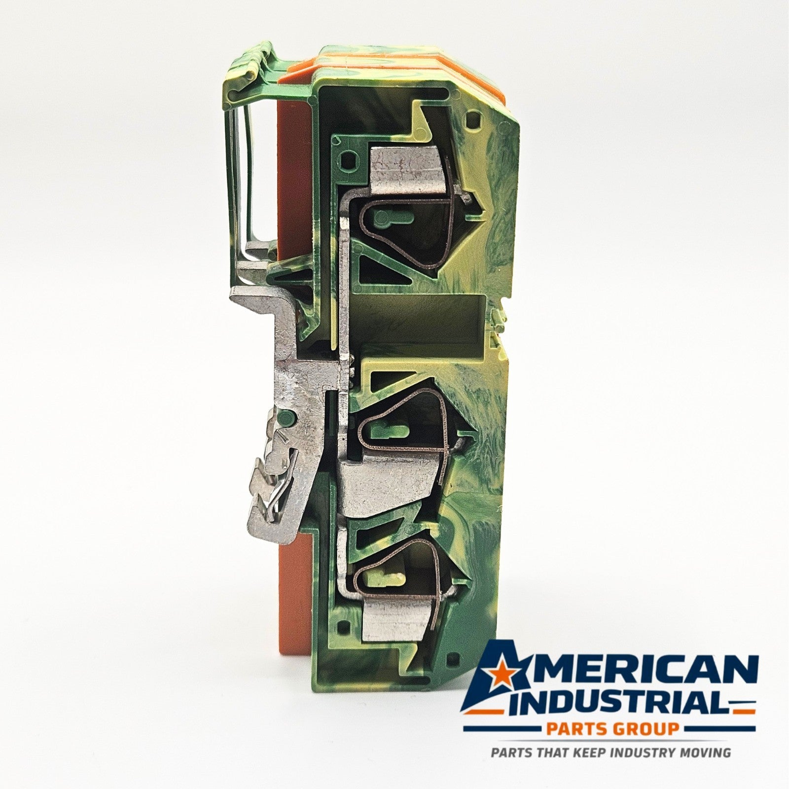 WAGO 283 ground terminal block for industrial automation and MRO applications. American Industrial Parts Group.
