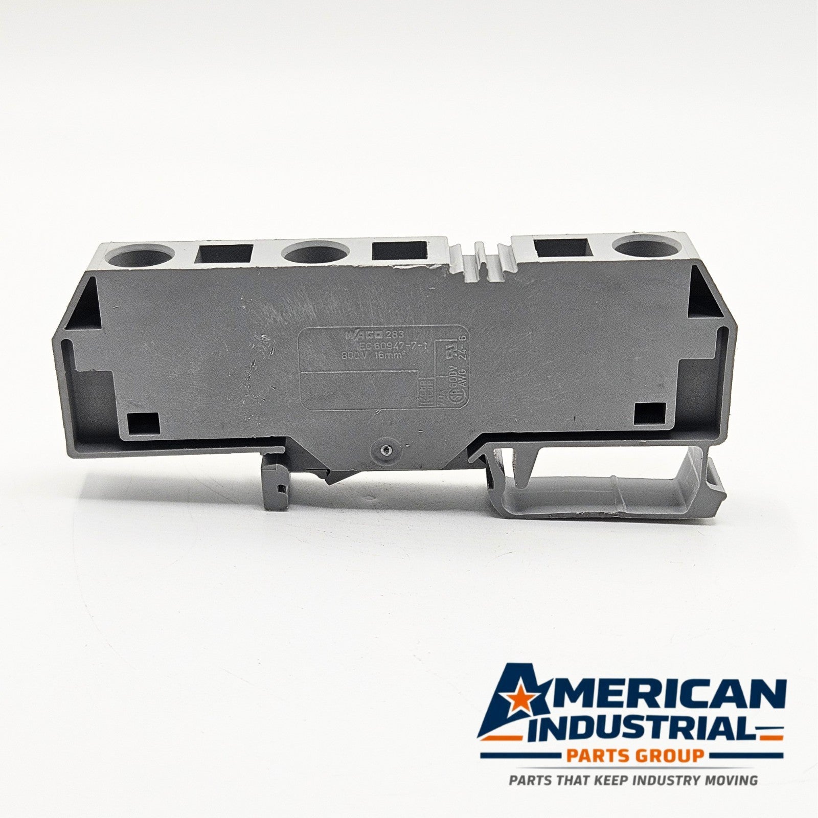WAGO 283 terminal block lot of 9 for industrial automation and MRO DIN rail wiring applications. American Industrial Parts Group.