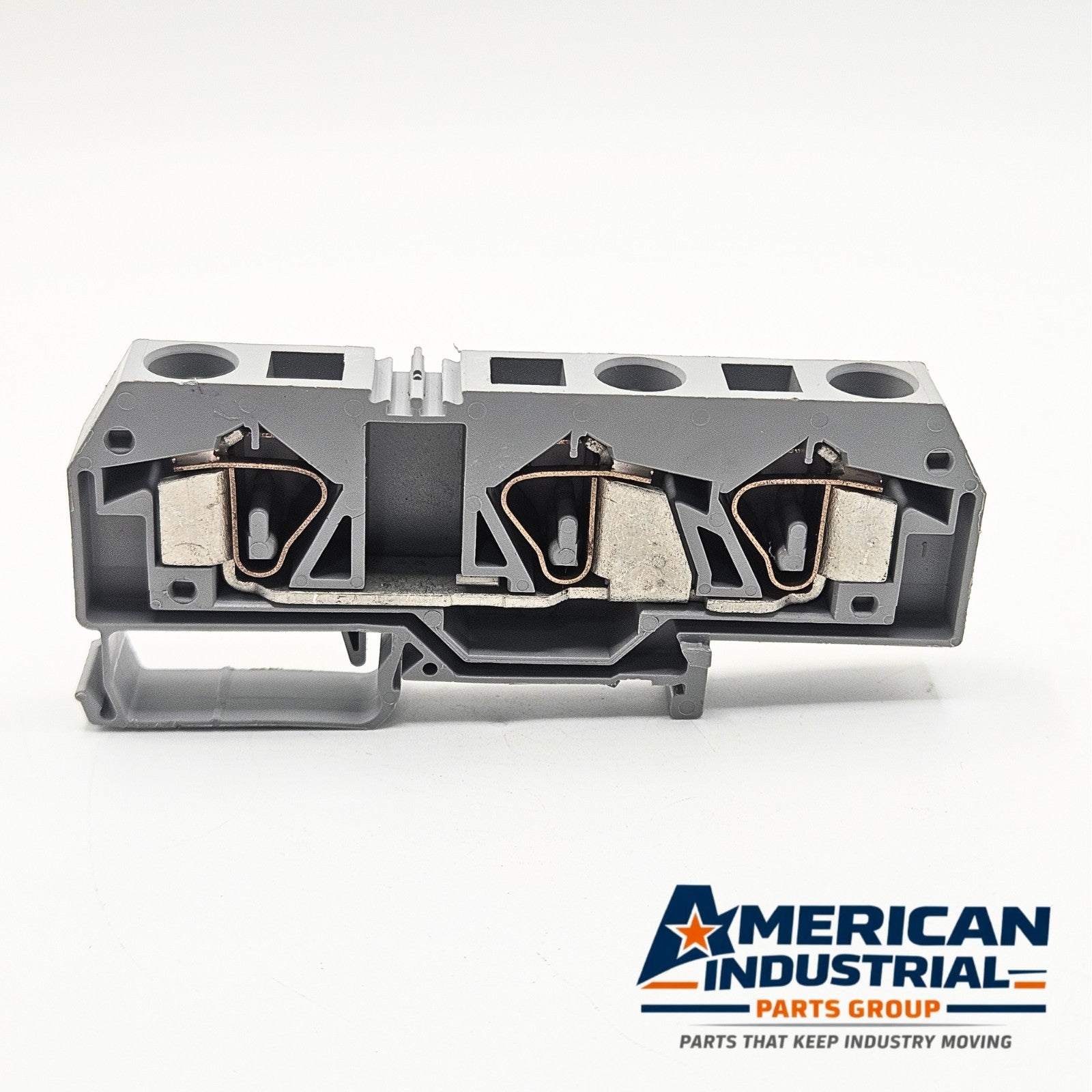 WAGO 283 used terminal block for industrial automation and MRO DIN rail wiring applications. American Industrial Parts Group.