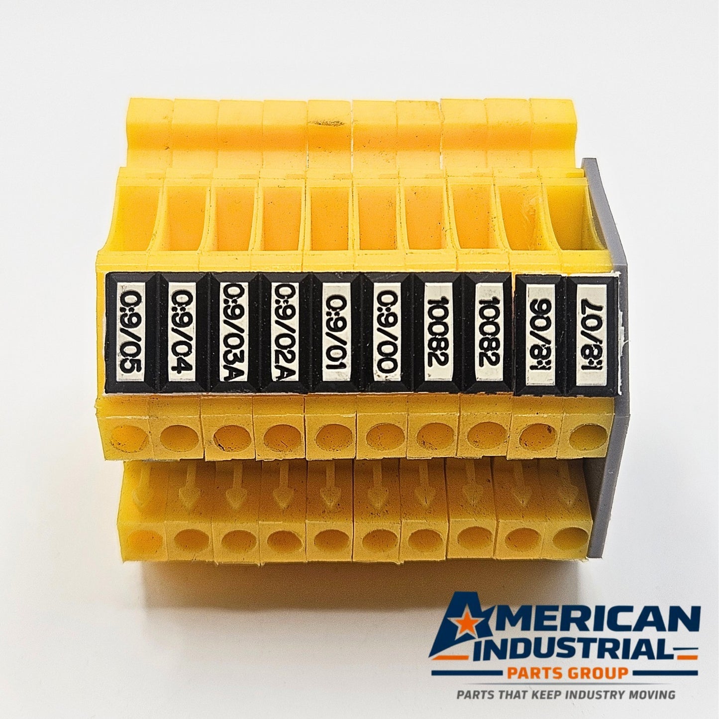 WAGO 43010 terminal block used in electrical cabinet wiring. American Industrial Parts Group.
