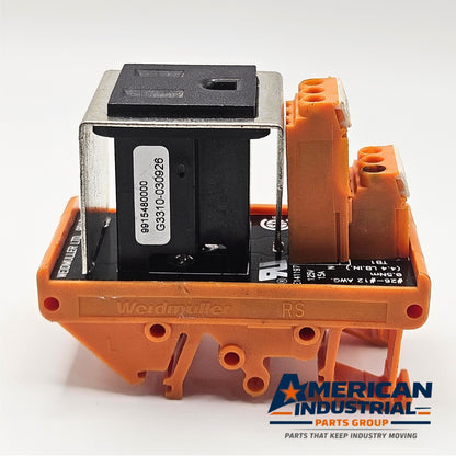 Weidmuller TM-2 DIN rail panel outlet receptacle 125V 15A for industrial control panels and automation systems