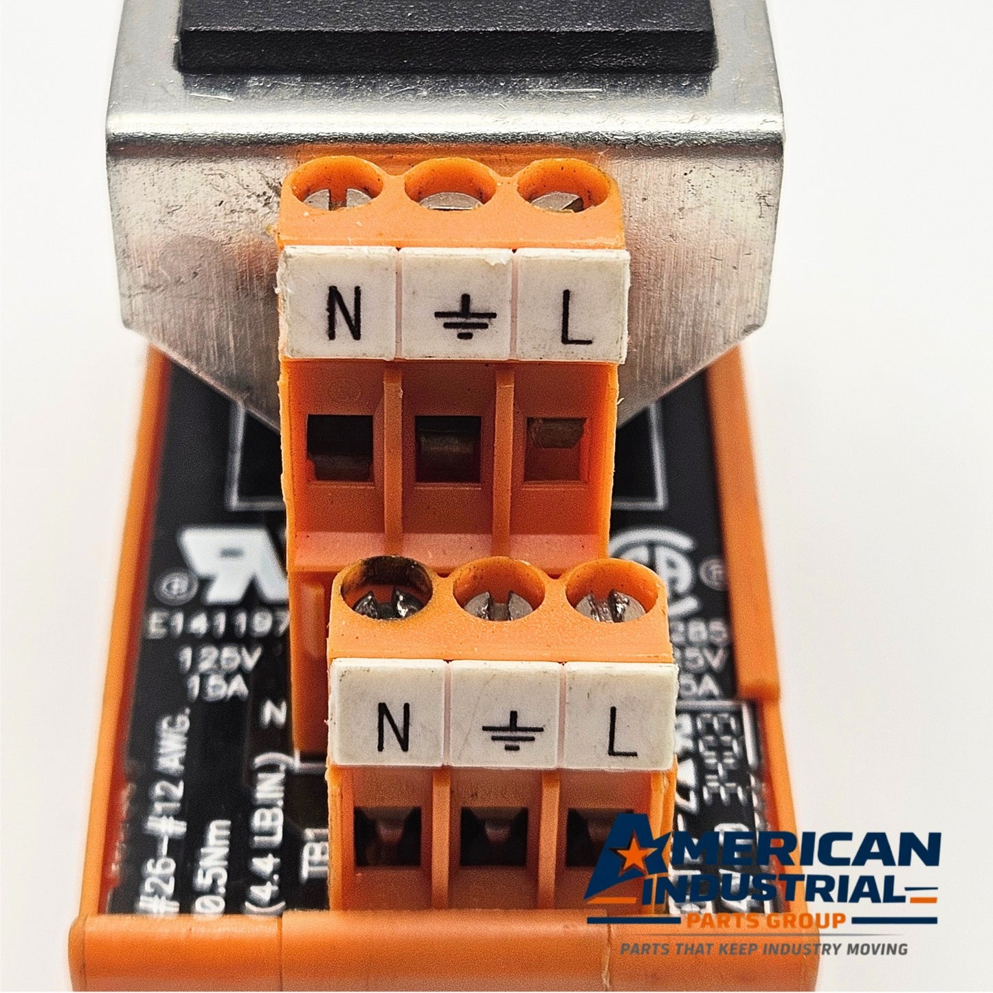 Weidmuller TM-2 DIN rail panel outlet receptacle 125V 15A for industrial control panels and automation systems