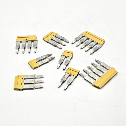 Weidmuller WDU 4 cross-connector bus bar jumper lot of 7 for DIN rail terminal blocks
