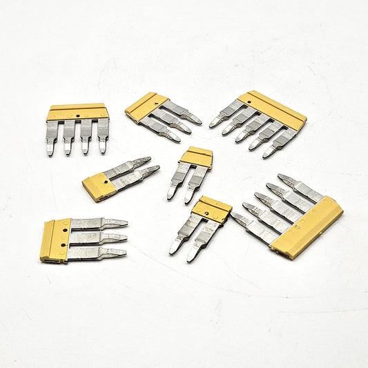 Weidmuller WDU 4 cross-connector bus bar jumper lot of 7 for DIN rail terminal blocks
