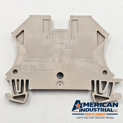 Weidmuller WDU 4 4mm² screw-clamp feed-through DIN rail terminal block for industrial control panels