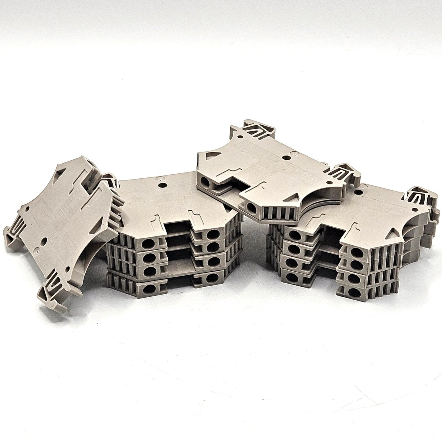 Weidmuller WDU 4 4mm² screw-clamp feed-through DIN rail terminal blocks lot of 10 for industrial control panels