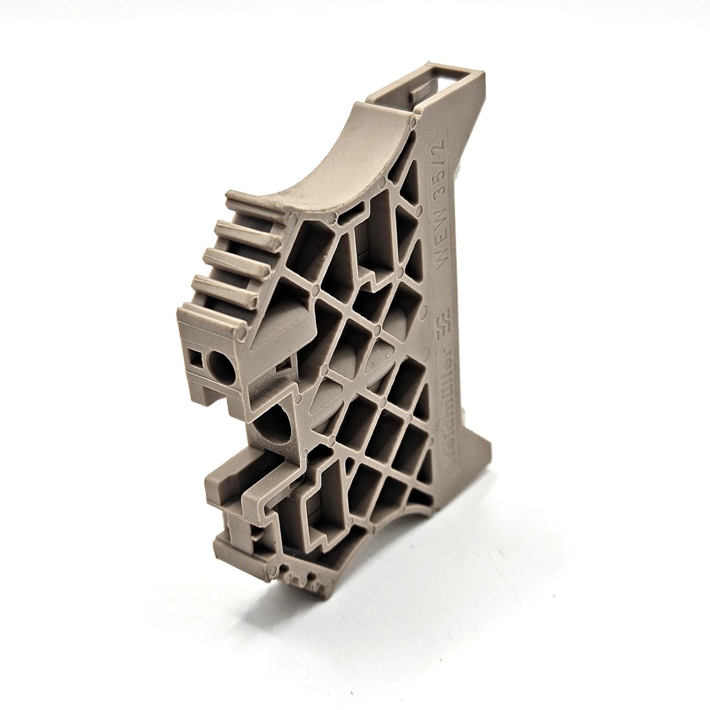 Weidmuller WEW 35/2 terminal connector dark beige for TS 35 DIN rail in industrial control panels