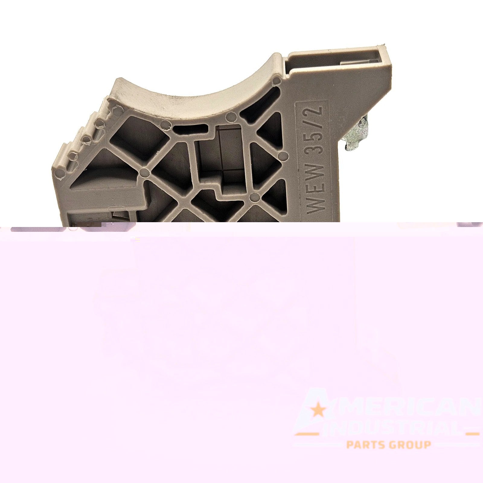 Weidmuller WEW 35/2 terminal connector dark beige for TS 35 DIN rail in industrial control panels