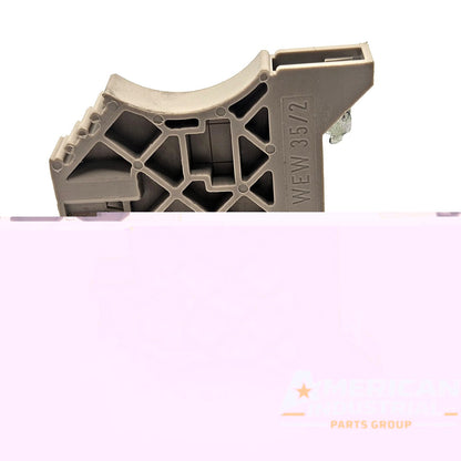 Weidmuller WEW 35/2 terminal connector dark beige for TS 35 DIN rail in industrial control panels