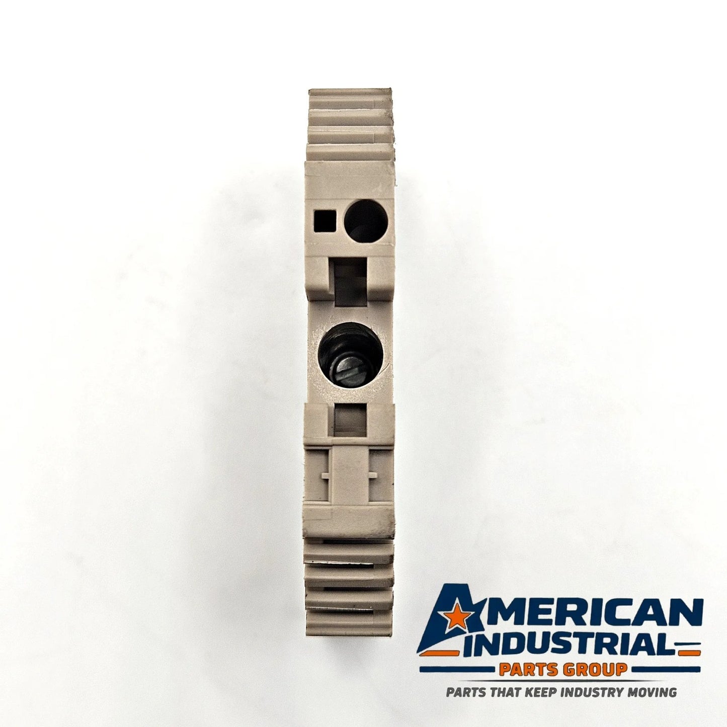 Weidmuller WEW 35/2 terminal connector dark beige for TS 35 DIN rail in industrial control panels