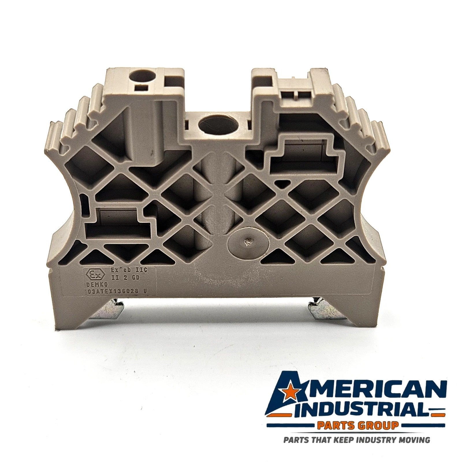 Weidmuller WEW 35/2 terminal connector dark beige for TS 35 DIN rail in industrial control panels