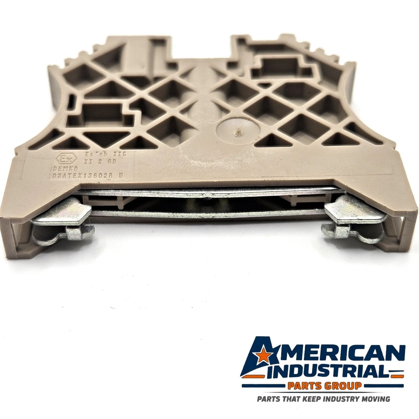 Weidmuller WEW 35/2 terminal connector dark beige for TS 35 DIN rail in industrial control panels
