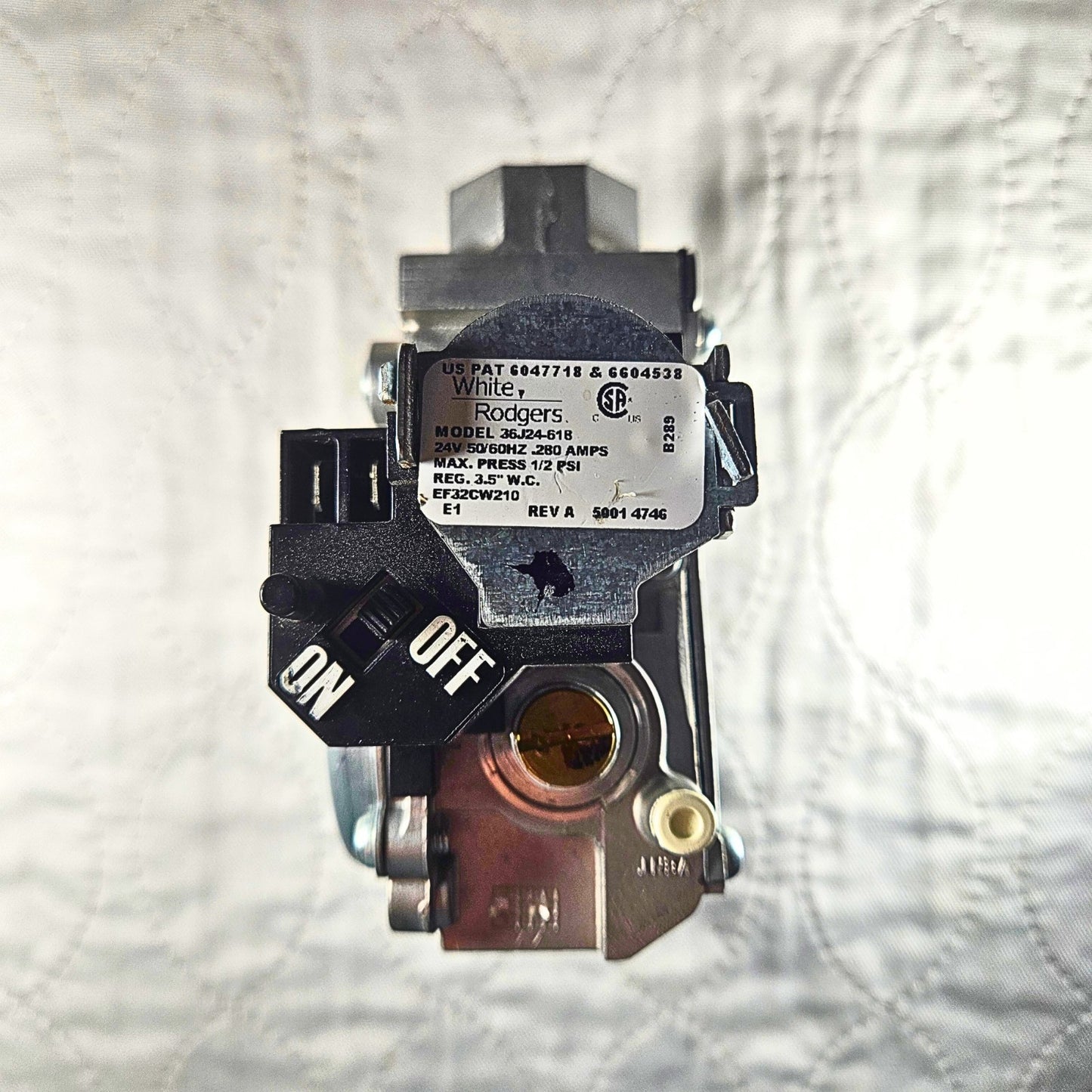 White-Rodgers 36J24-618 gas valve 24V 280K BTU for furnace and industrial HVAC control applications