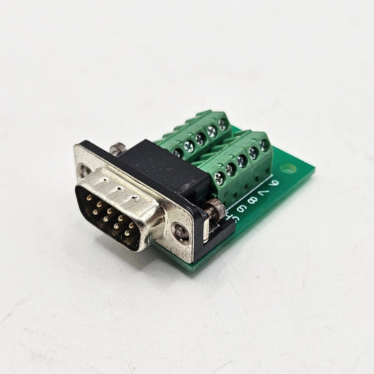 Winford Engineering BRKSD9M DB9 male slim breakout board with screw terminals for industrial control panel wiring and automation systems