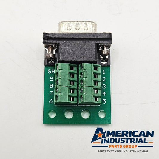 Winford Engineering BRKSD9M DB9 male slim breakout board with screw terminals for industrial control panel wiring and automation systems