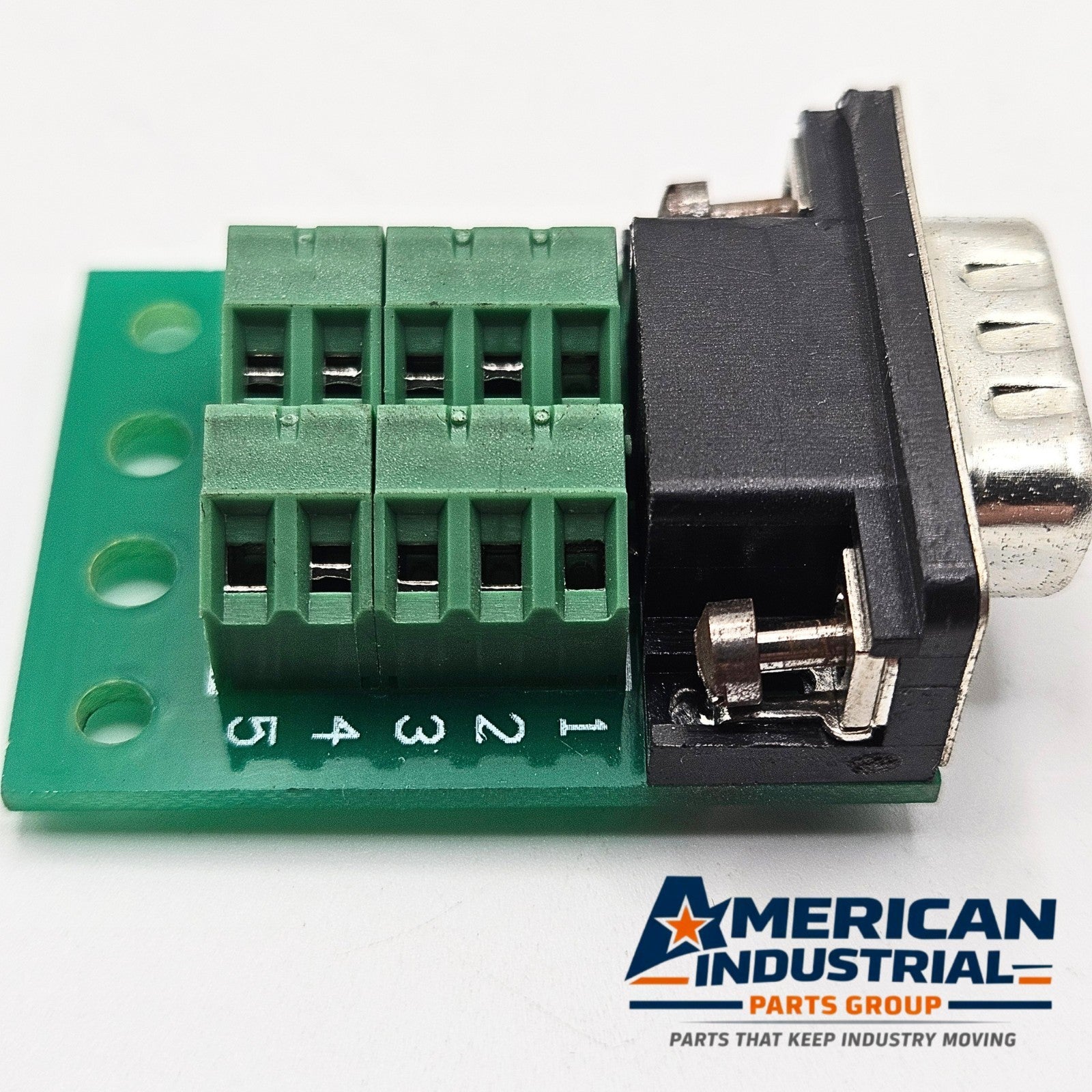 Winford Engineering BRKSD9M DB9 male slim breakout board with screw terminals for industrial control panel wiring and automation systems