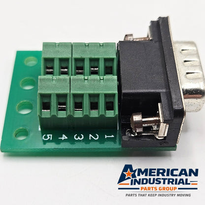 Winford Engineering BRKSD9M DB9 male slim breakout board with screw terminals for industrial control panel wiring and automation systems