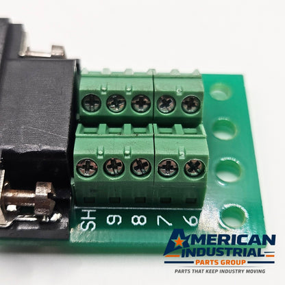 Winford Engineering BRKSD9M DB9 male slim breakout board with screw terminals for industrial control panel wiring and automation systems