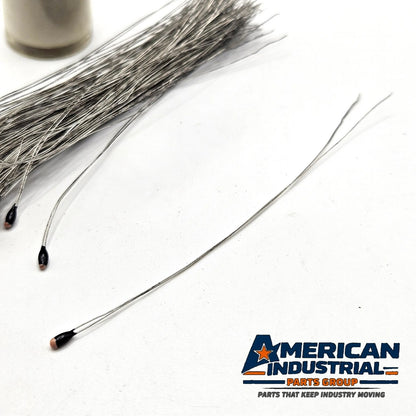 Lot of 100 YSI 44003A precision NTC thermistors 1000 ohm at 25C with 32 AWG leads for temperature measurement and instrumentation